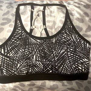C9 by Champion Black White Criss Cross Back Sports Bra Yoga Exercise LN SZ MED